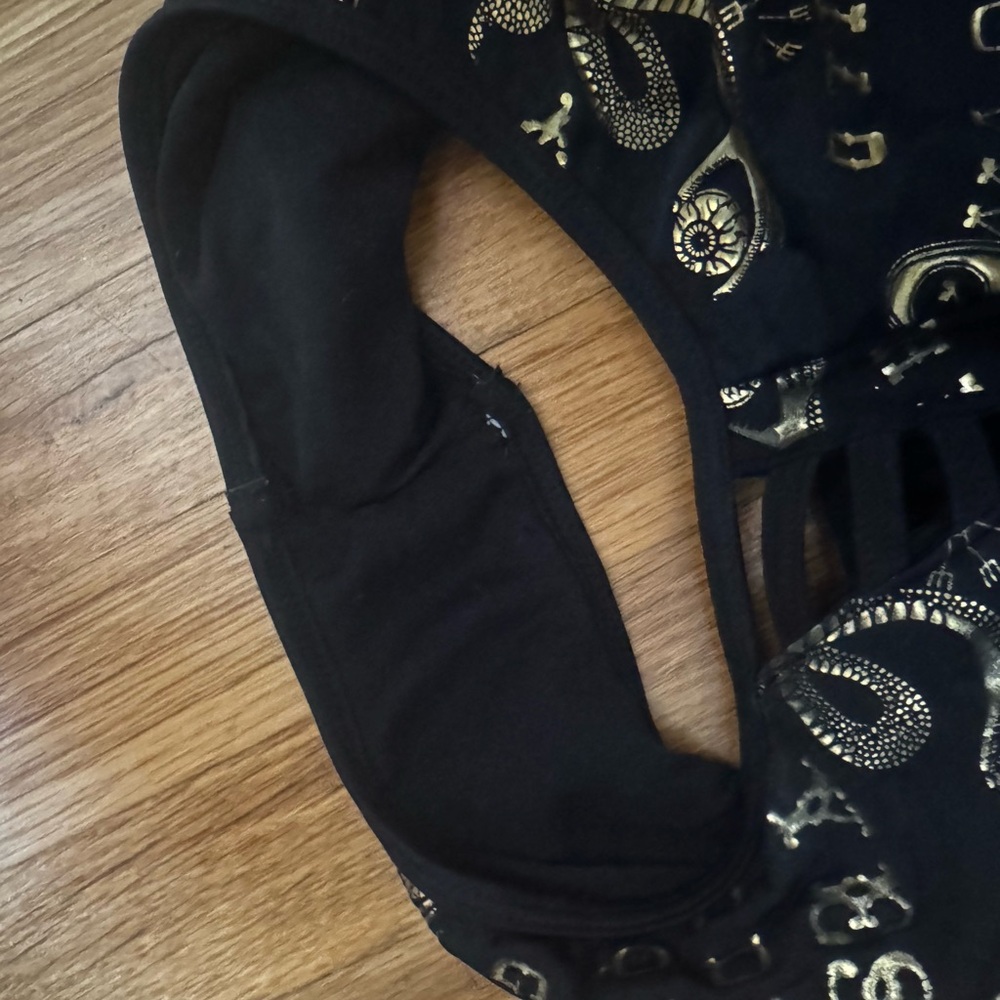 Too Fast Black and Gold Ouija One Piece Swimsuit - Picture 5 of 5